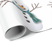 Snowman op vakantiegrafel cadeaupapier (Rol Hoek)