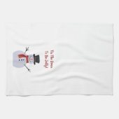 Snowman op White Theedoek (Horizontaal)