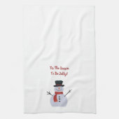 Snowman op White Theedoek (Verticaal)