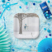 Snowman op winterslaap papieren bordje (Feest)