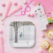 Snowman op winterslaap papieren bordje (Feest)