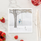 Snowman op winterslaap servet (Insitu)