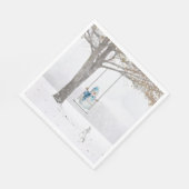 Snowman op winterslaap servet (Hoek)