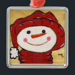 Snowman Ornament<br><div class="desc">Voeg een beetje winterplezier toe aan je kerstboom met dit sneeuwse ornament. Dit ornament is creëer van een origineel acrylschilderij van Carol Harless en is een griezelige toevoeging aan je boom.</div>