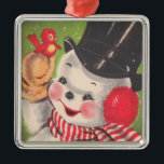 Snowman Ornament<br><div class="desc">Prachtige Victoriaans kerstsieraden voor uw feestversieringen! Eenvoudig aan te passen. Oude Snowman vakantieversieringen voor je boom.</div>