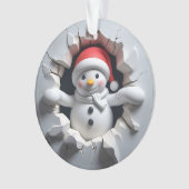 Snowman Ornament Back Festive Design (voorkant)