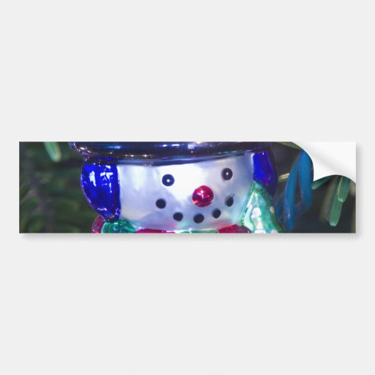Snowman Ornament Bumpersticker (Voorkant)
