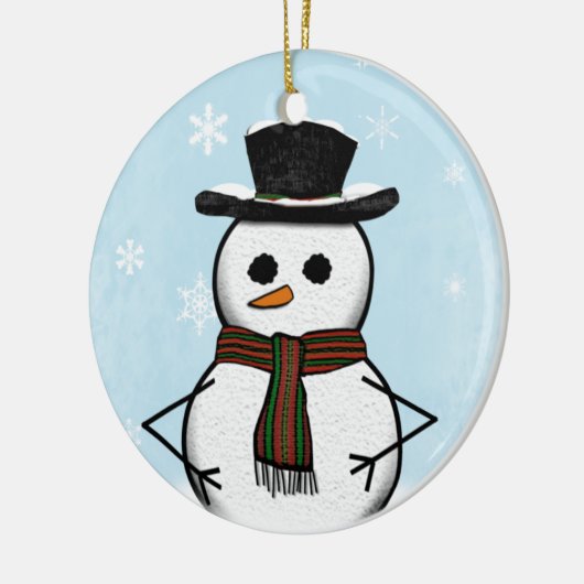 Snowman Ornament (dubbelzijdig) (Links)