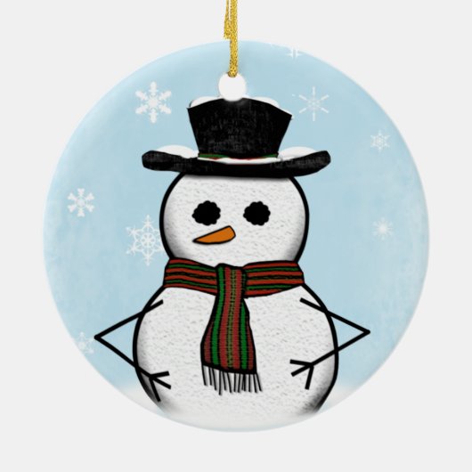 Snowman Ornament (dubbelzijdig) (Achterkant)