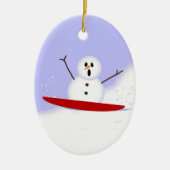 Snowman-Ornament Keramisch Ornament (Voorkant)