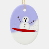 Snowman-Ornament Keramisch Ornament (Achterkant)