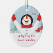 Snowman Ornament voor Grootma Kerstmis (Rechts)
