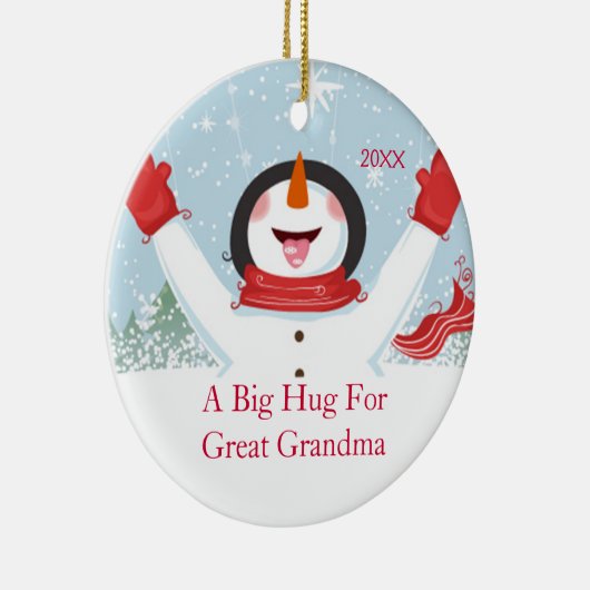 Snowman Ornament voor Grootma Kerstmis (Rechts)