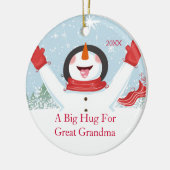 Snowman Ornament voor Grootma Kerstmis (Links)