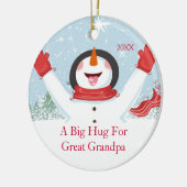 Snowman Ornament voor Grote Opa Kerstmis (Links)