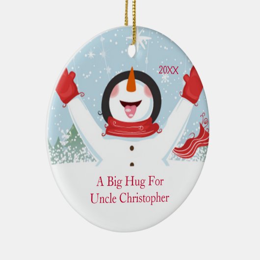 Snowman Ornament voor oom Kerstmis (Rechts)