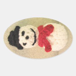Snowman Oval Stickers