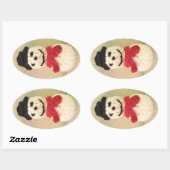 Snowman Oval Stickers (Vel)