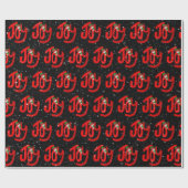 Snowman over Joy en Snowflakes Cadeaupapier (Vlak)