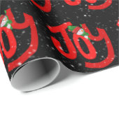 Snowman over Joy en Snowflakes Cadeaupapier (Rol Hoek)