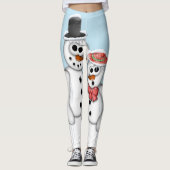 Snowman paar Leggings (Voorkant)