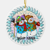 Snowman paar ornamenten (Voorkant)