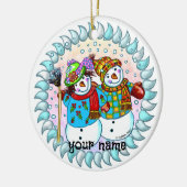 Snowman paar ornamenten (Links)