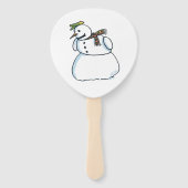 Snowman paddle hand fans handwaaier (Achterkant)