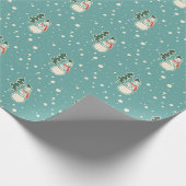  Snowman-pakpapier Cadeaupapier (Hoek)