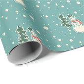 Snowman-pakpapier Cadeaupapier (Rol Hoek)