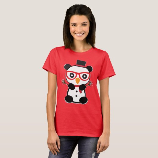 Snowman Panda Beer T-Shirt (Voorkant volledig)