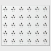 Snowman Paper Bord met kerstkaarten Cadeaupapier (Vlak)