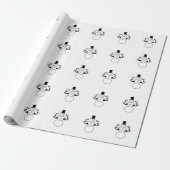 Snowman Paper Bord met kerstkaarten Cadeaupapier (Uitgerold)