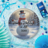 Snowman Paper Borden HAMbyWG Papieren Bordje (Feest)