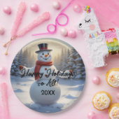 Snowman Paper Borden HAMbyWG Papieren Bordje (Feest)