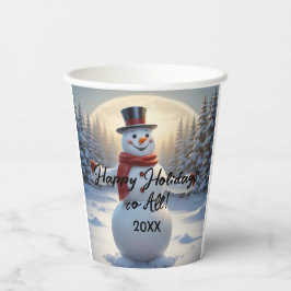 Snowman Paper Cups HAMbyWG Papieren Bekers