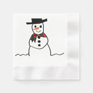 Snowman Paper Napkin Servet