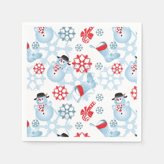 Snowman Paper Napkins Servet (Voorkant)