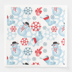 Snowman Paper Napkins Servet