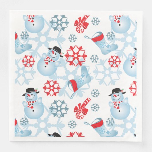 Snowman Paper Napkins Servet (Voorkant)