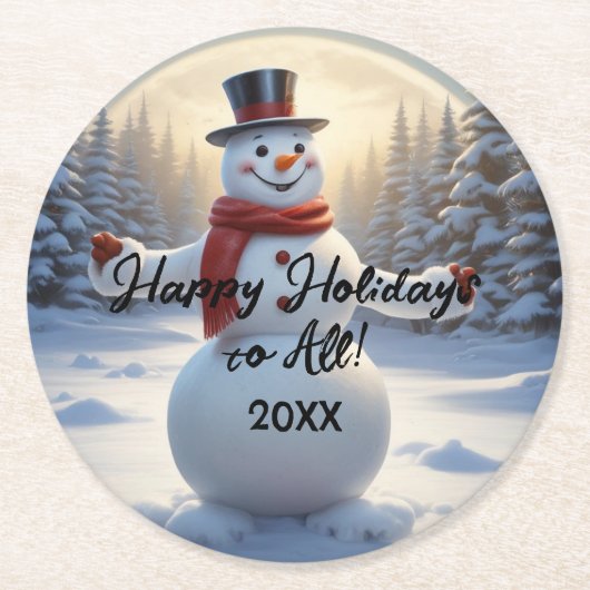 Snowman Paper Onderzetter HAMbyWG (Voorkant)