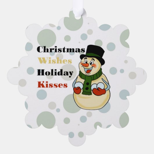 Snowman Paper Ornament (Achterkant)