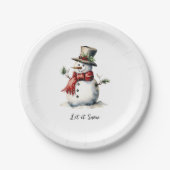Snowman papier Bord bewerkbaar (Voorkant)
