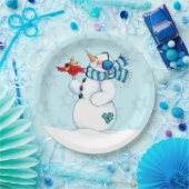 Snowman Papieren Bordje (Feest)
