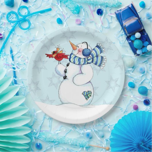 Snowman Papieren Bordje (Feest)