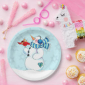 Snowman Papieren Bordje (Feest)
