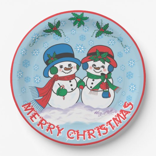 Snowman Papieren Bordje (Voorkant)