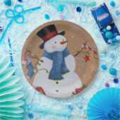 Snowman Papieren Bordje (Feest)