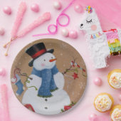 Snowman Papieren Bordje (Feest)