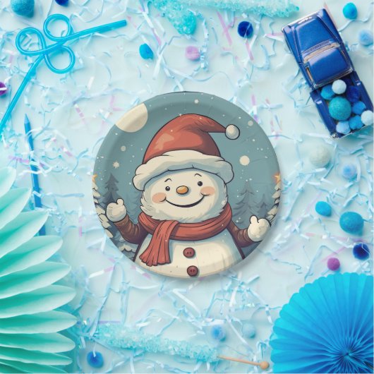 Snowman Papieren Bordje (Feest)